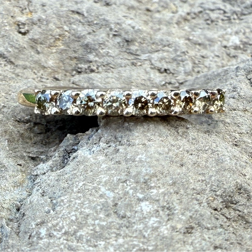 Gold and Chocolate Diamonds Wedding/Anniversary Band